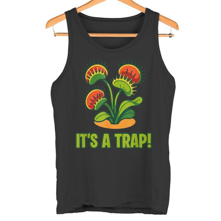 おもしろハエトリグサ It's A Trap 食虫植物 ボタニカル タンクトップ