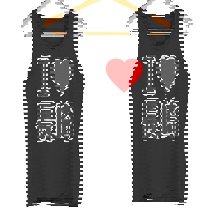 アイラブ・長崎（I Love ハート）Big 大きな文字【47都道府県】ジモtティ 地元愛 旅行お土産 面白 タンクトップ