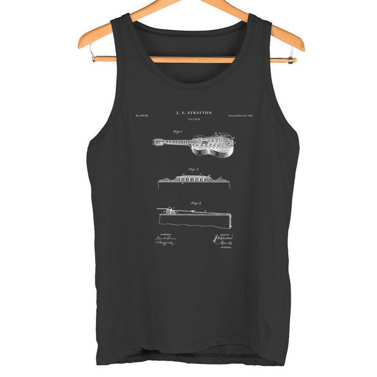 アコースティックギター特許tシャツ-ミュージックシャツ タンクトップ