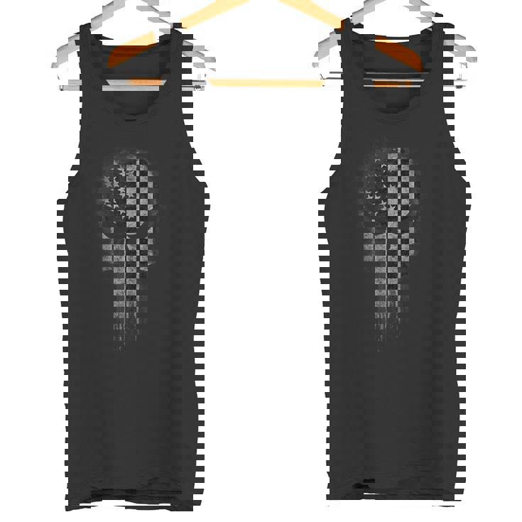 アメリカ国旗 ミリタリー スカル 愛国心 Usa タンクトップ