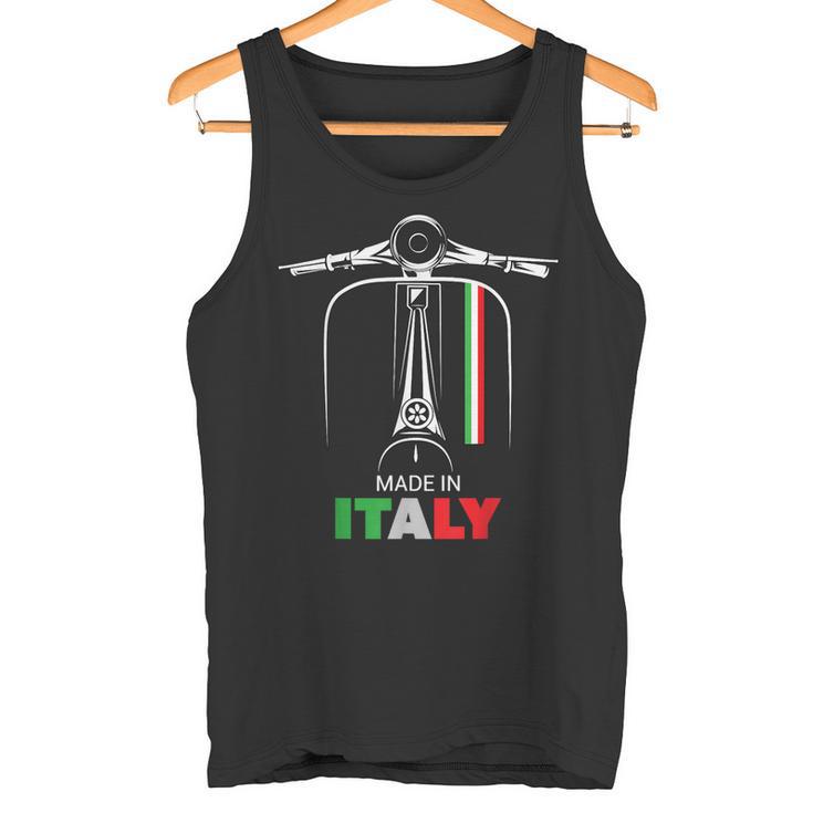 イタリアのバイカーライダーオートバイ愛イタリアスクーターバイクスクート タンクトップ
