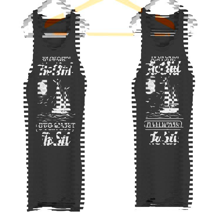 インスピレーションを与えるセーリングの引用句 航海風と帆のデザイン。 タンクトップ