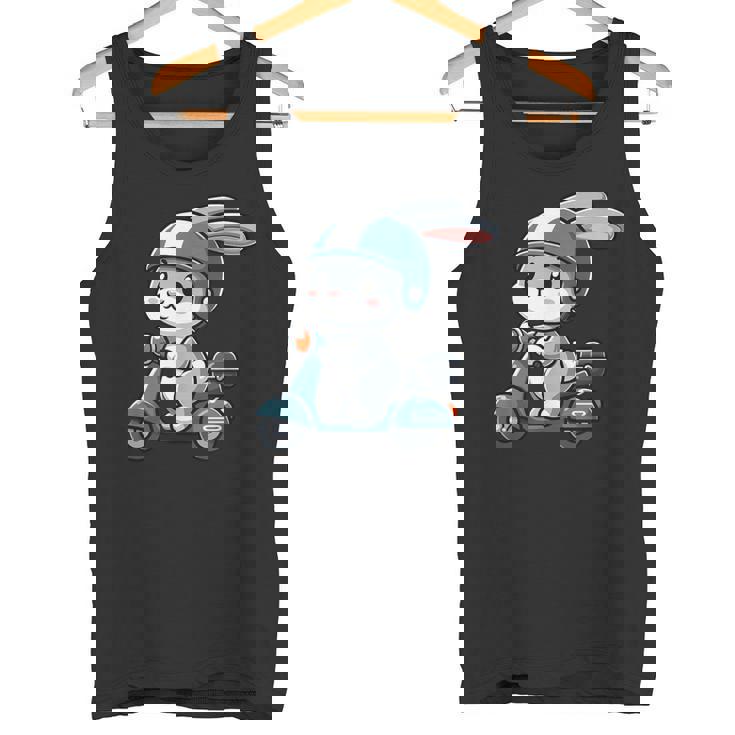 ウサギ スクーター ペット 面白い オートバイ タンクトップ