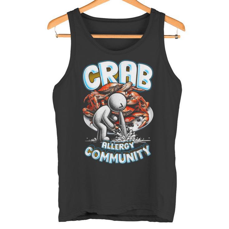 カニアレルギー Crab Allergy Community タンクトップ