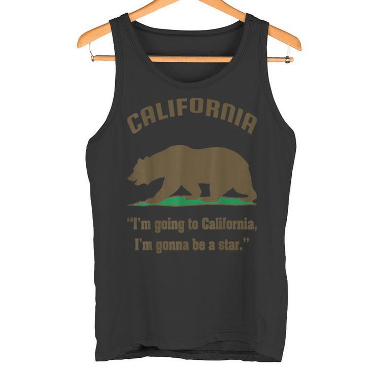 カリフォルニアのクマの旗、グリズリーベア、カリフォルニア共和国、グリズリーベアカリフォルニア共和国州の旗 タンクトップ