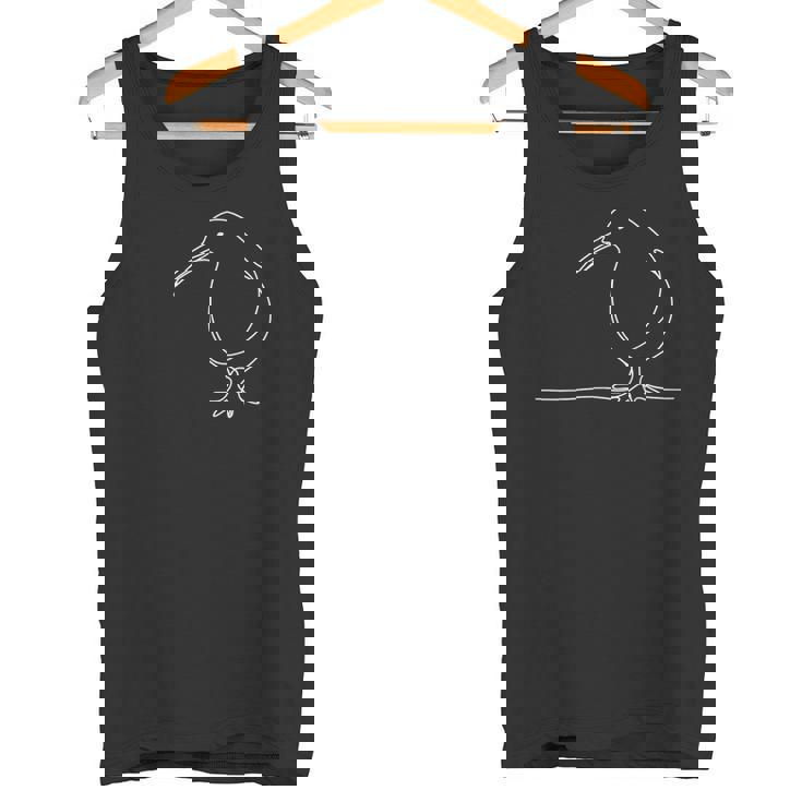 キウイバード ラインアート ミニマリスト ワンライン タンクトップ