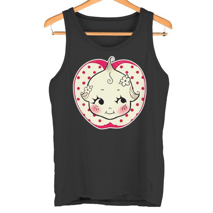 キューピー 赤ちゃん りんご 水玉 長袖tシャツ タンクトップ