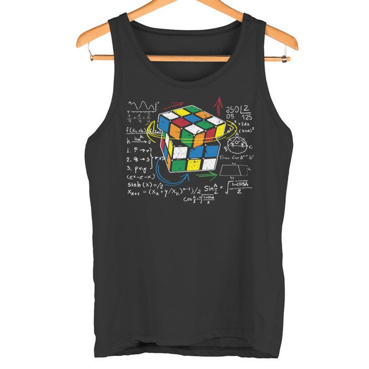 キューブマジック 数学方程式 レトロ オタクルービック 長袖tシャツ タンクトップ
