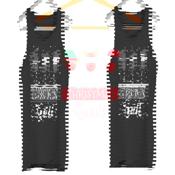 クリスマススピリット 赤ワイングラス サンタクロース エルフ トナカイ タンクトップ