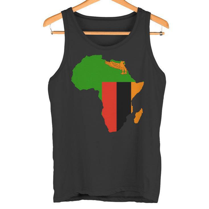 ザンビア国旗 アフリカ 大陸 シルエット ザンビアンへのギフト 長袖tシャツ タンクトップ