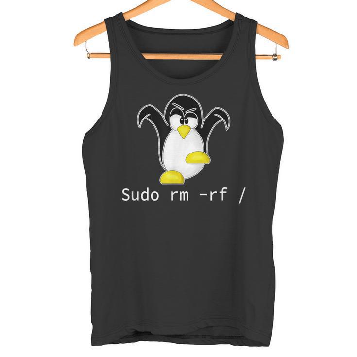 タックスlinuxペンギン須藤rm Rfコンピュータフリークハッカー タンクトップ