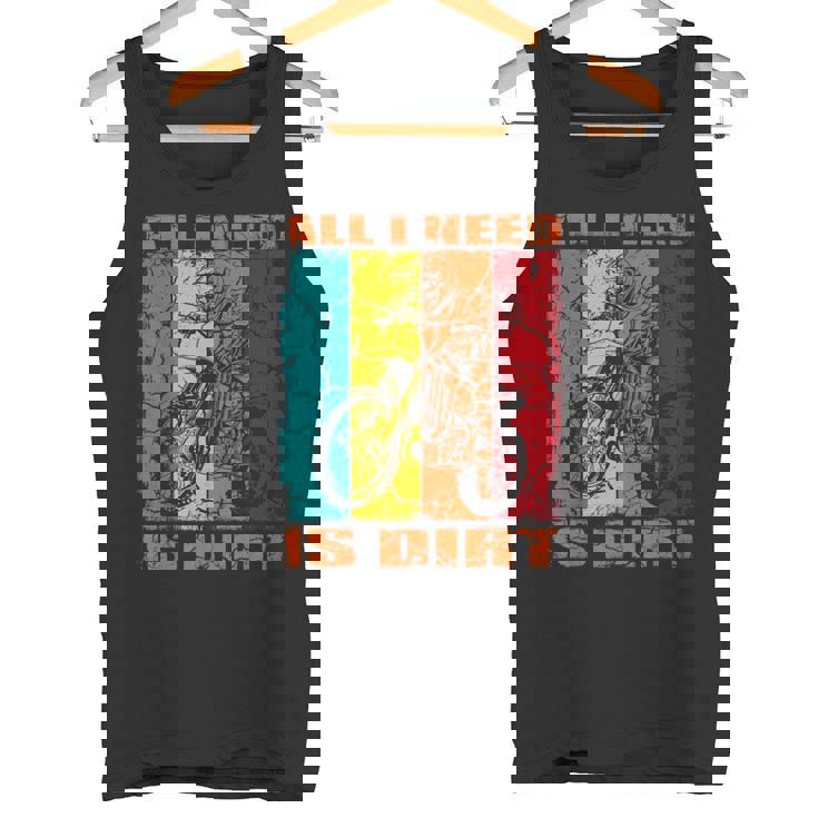 ダートバイク レトロデザイン All I Need Is Dirt Motocross ダートバイク タンクトップ