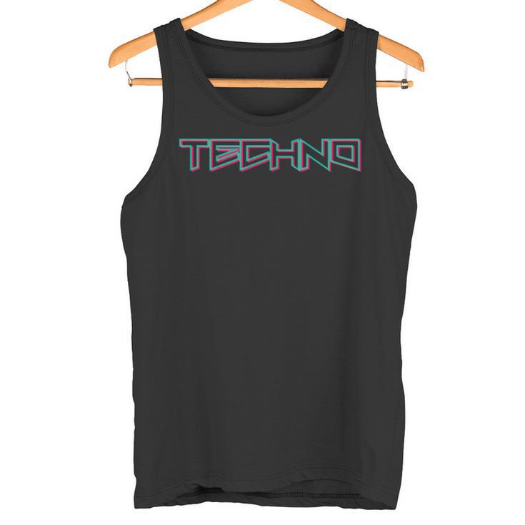 テクノ音楽ミニマリストデザイン Edm Festival Techno Clothing タンクトップ