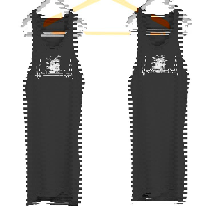 ドラムセット I ドラムセット ドラムスティック ドラムモチーフ タンクトップ