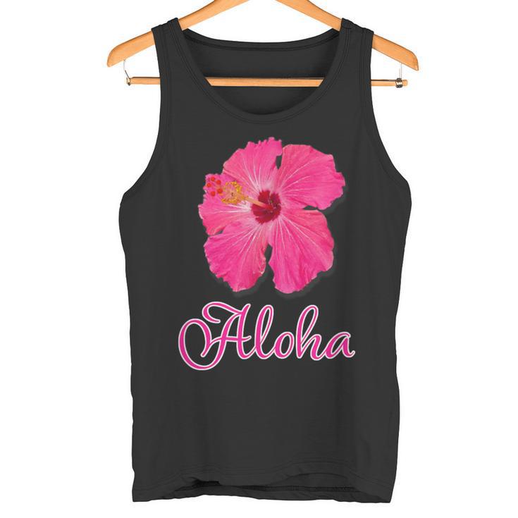 ハイビスカス Aloha アロハ《赤》（ハワイ・南国・フラダンス）夏 かわいい タンクトップ