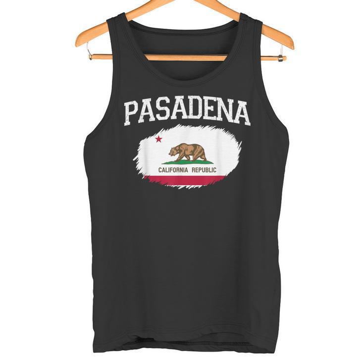 パサデナ カリフォルニア州旗 ビンテージ Usa スポーツ メンズ レディース タンクトップ