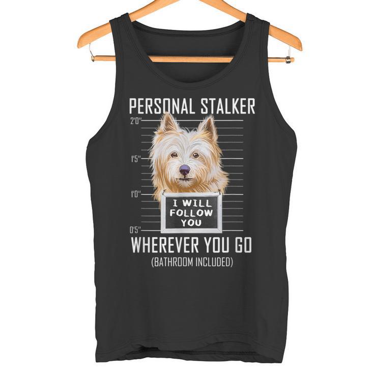 パーソナルストーカー犬ノーリッチテリア私はあなたに従います Norwich Terrier Dog タンクトップ