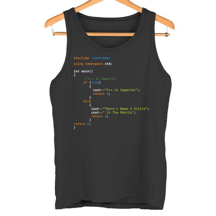 プログラマーのためのcコーディングプログラミングシャツ。 タンクトップ