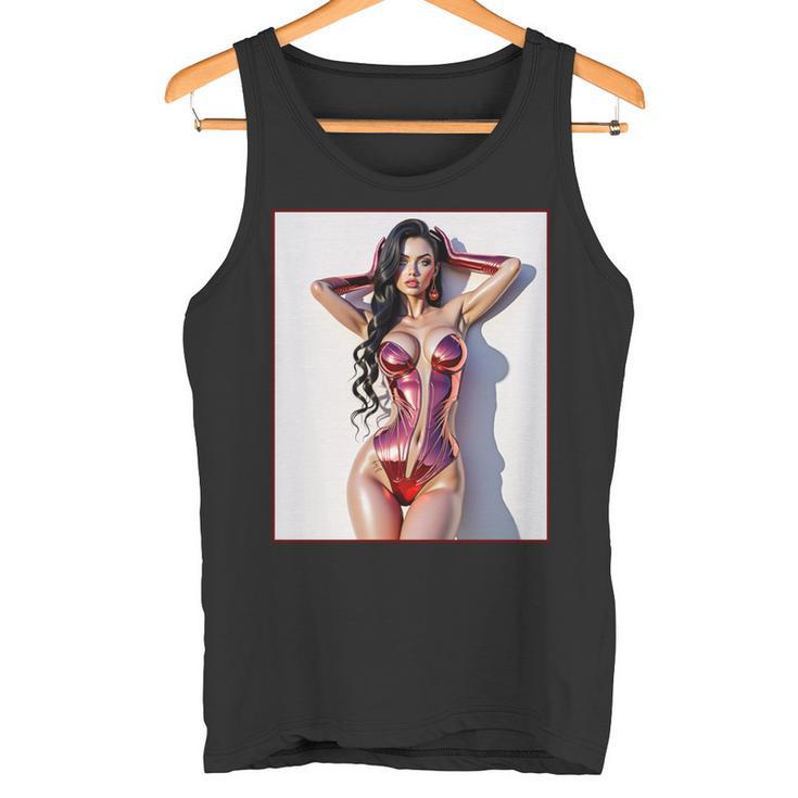 ホットガールオンtシャツ 男性用 セクシー巨乳sfピンナップガール 長袖tシャツ タンクトップ