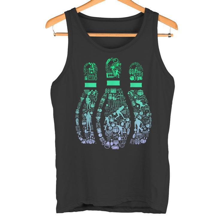 ボウリングピンtシャツ ボウラー用 タンクトップ