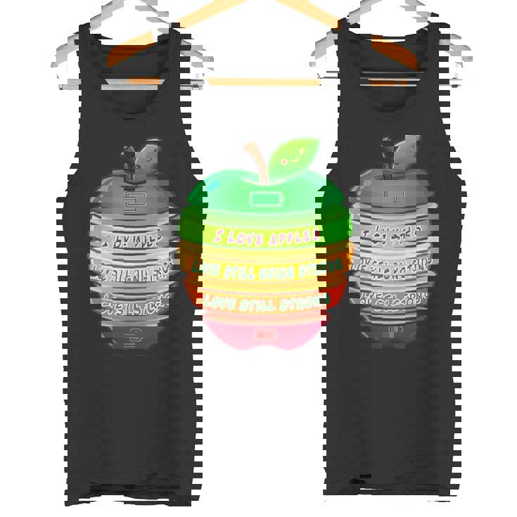 リンゴの力シリーズ リンゴのエネルギー リンゴ スライス 充電 バッテリー 残量 おもしろみ ユニーク タンクトップ