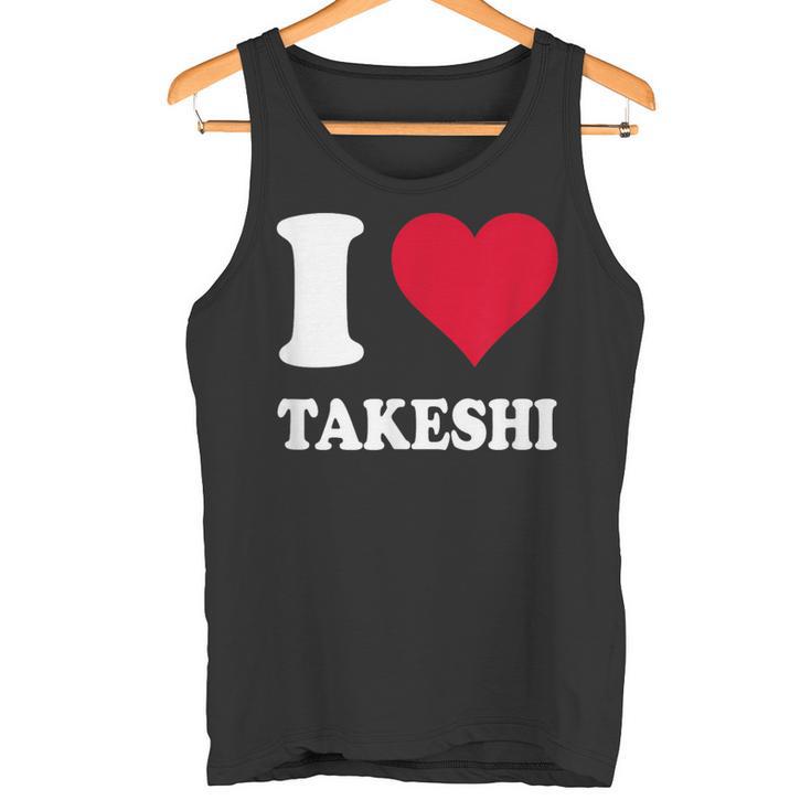 レッドハート I Love Takeshi タンクトップ