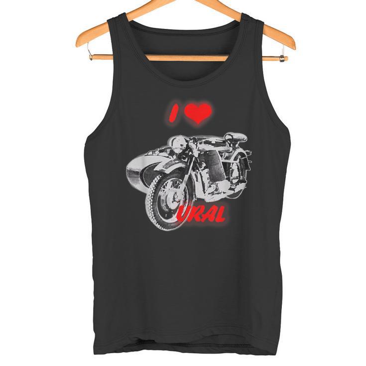 ロシアのレトロなオートバイ愛好家のためのi Love Ural タンクトップ