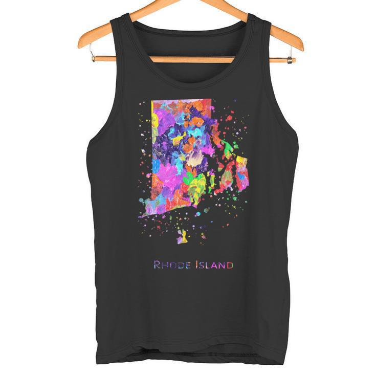 ロードアイランド州の地図 長袖tシャツ タンクトップ