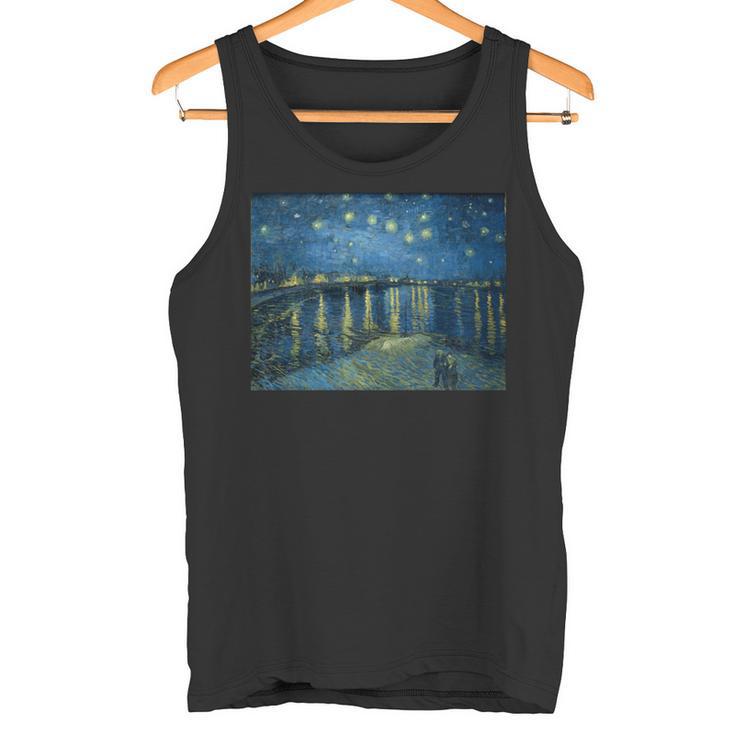 ヴィンセント・ファン・ゴッホによるローヌの星月夜 長袖tシャツ タンクトップ