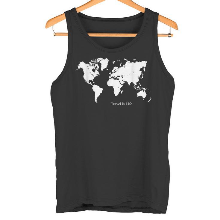 冒険的な探検家 Travel Is Life タンクトップ