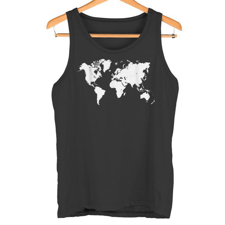 地理世界地図 タンクトップ