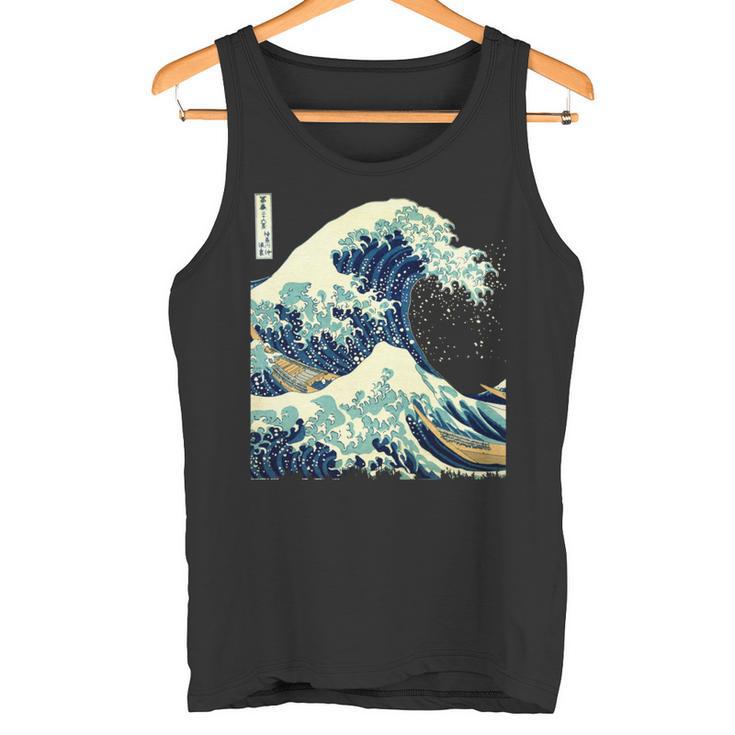 大波 葛飾北斎 名画 おしゃれ 長袖tシャツ タンクトップ