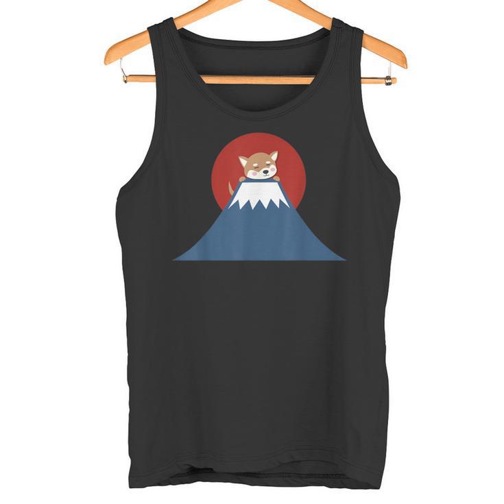 富士山柴犬tシャツ 日本犬ジャパンtシャツ カワイイ タンクトップ