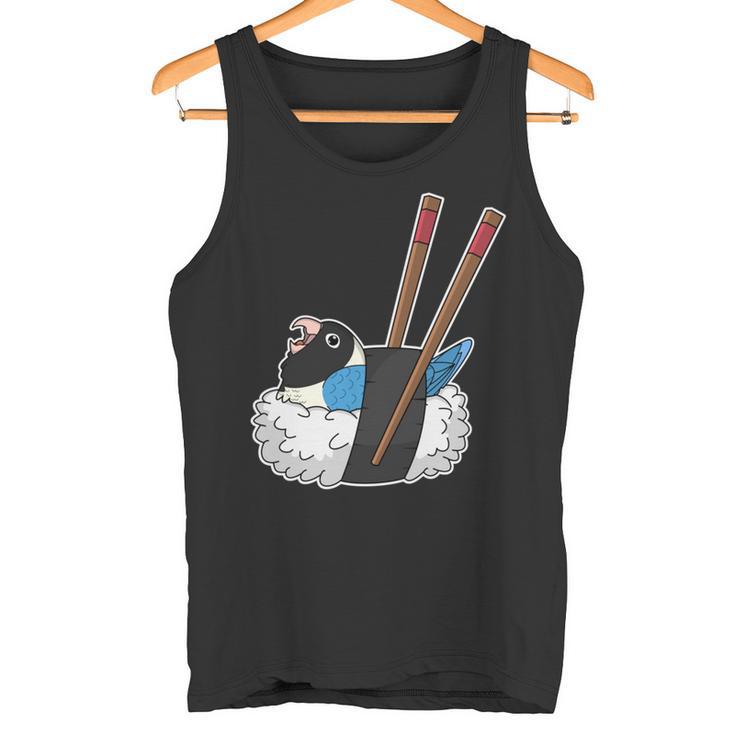 寿司ロール オウム I Kawaii Food I Blue-Masked Lovebird 長袖tシャツ タンクトップ