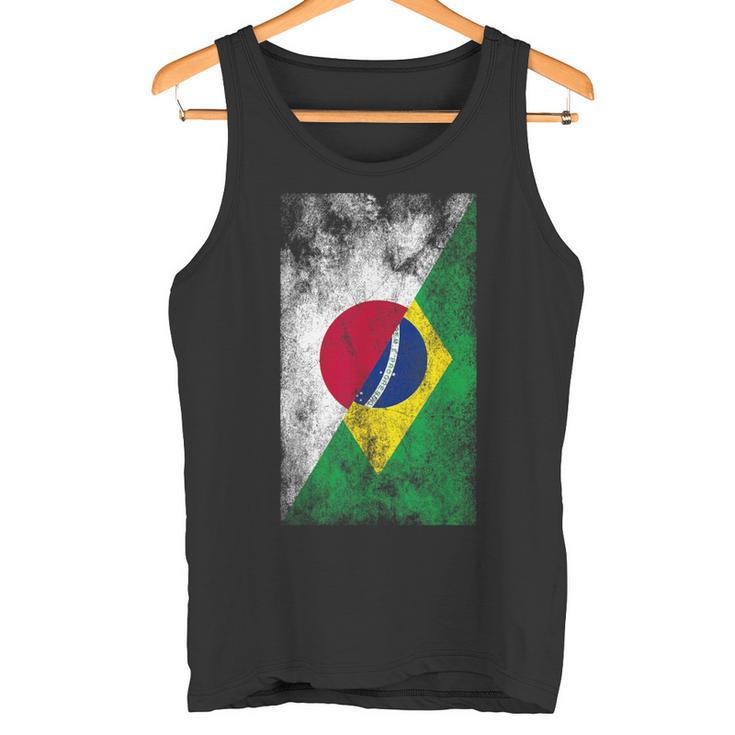 日本とブラジルの国旗 日本ブラジル人 タンクトップ
