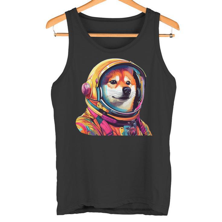 柴犬 面白いtシャツ 犬 宇宙飛行士 かわいい メンズ 子供 おもしろ 服 グッズ ネタ 犬好き タンクトップ