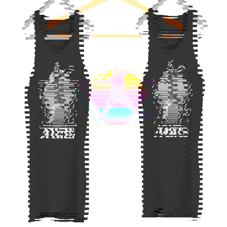 陸上競技 やり投げ スポーツ レトロ ヴィンテージaporwave 90 年代 タンクトップ