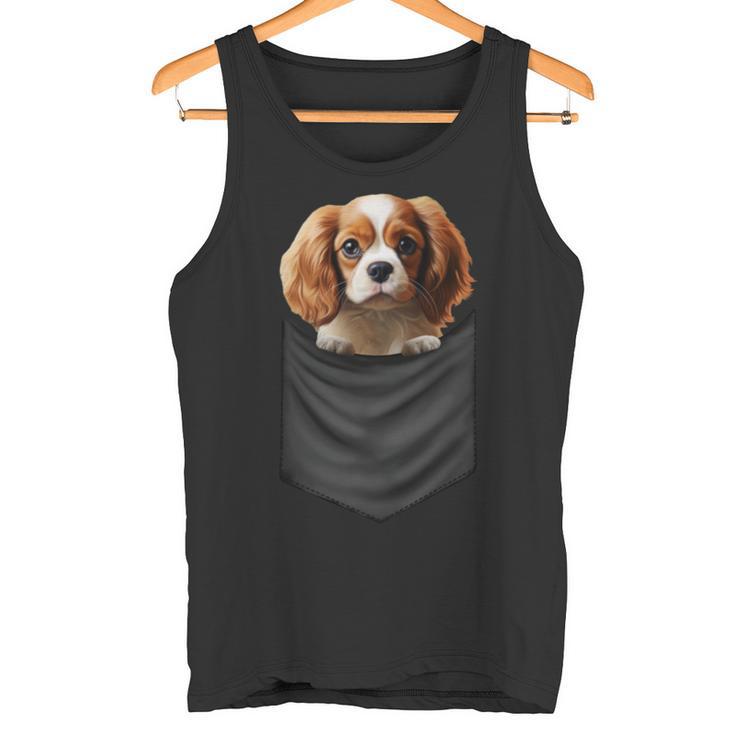 面白いtシャツ キャバリア 胸 ポケット イヌ わんこ メンズ 犬好き グッズ おもしろ 面白い 服 ネタ 長袖tシャツ タンクトップ