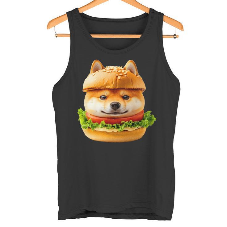 面白いtシャツ 柴犬 犬 イヌ ハンバーガー メンズ 犬好き グッズ かわいい おもしろ 面白い 服 ネタ 長袖tシャツ タンクトップ