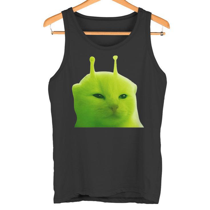 面白いエイリアン 猫 ミーム Glerp Glorp Zep Zep タンクトップ