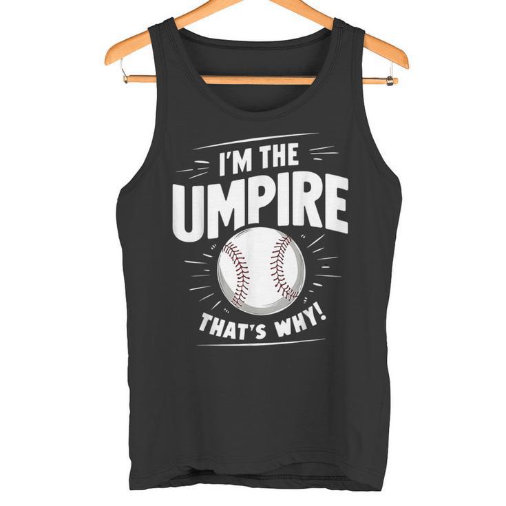 面白い野球審判シャツ メンズ I Am The Umpire タンクトップ