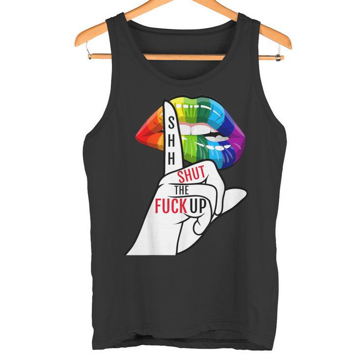 黙ってろよ Lgbtq タンクトップ