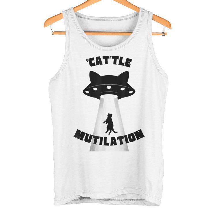 'Cat'tle Mutilation キャットルミューティレーション キャトルミューティレーション 猫 Ufo 宇宙 タンクトップ