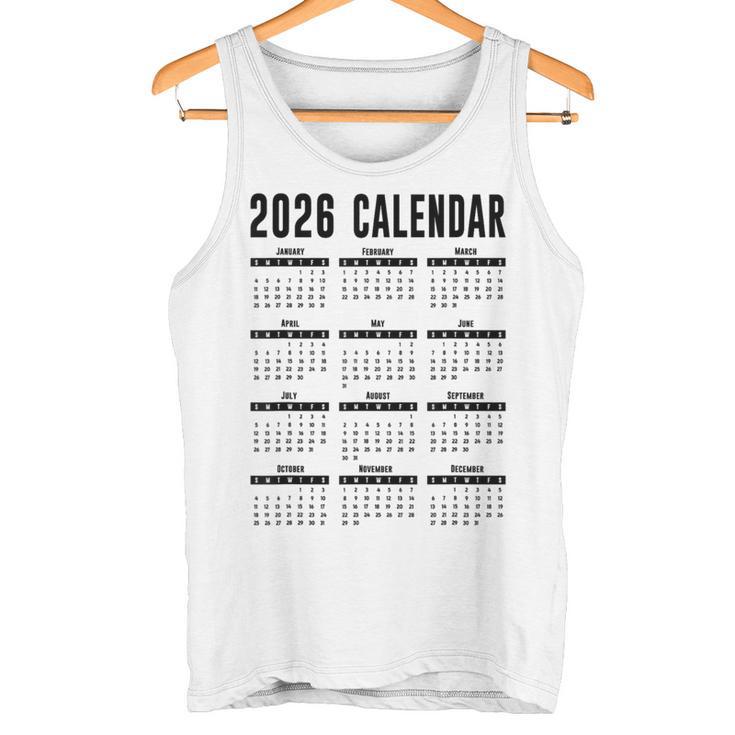 2026年カレンダーシャツメンズレディースキッズ26カレンダー2026 タンクトップ