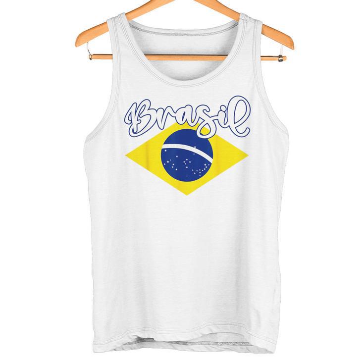 Brazilian Flag Colors National Brazil Brasil タンクトップ
