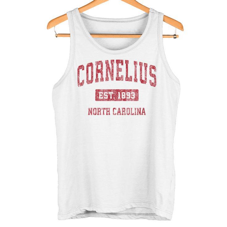 Cornelius North Carolina Nc ビンテージスポーツデザイン レッドデザイン タンクトップ