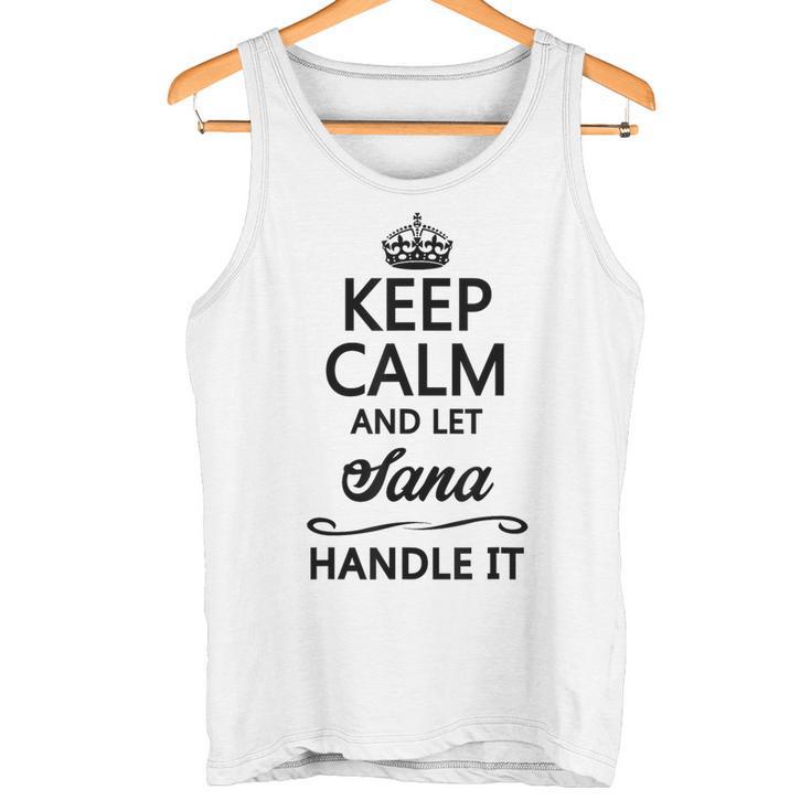 Keep Calm And Letana Handle It 面白い名前ギフト タンクトップ