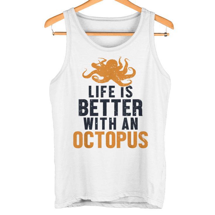 Life Is Better With An Octopus Cephalopoda 蛸 タンクトップ