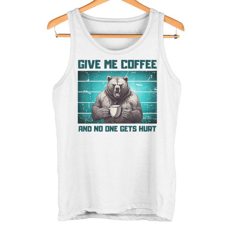 Sarcasme Café Humour De Bureau Drôle Café Ours En Colère Débardeur e