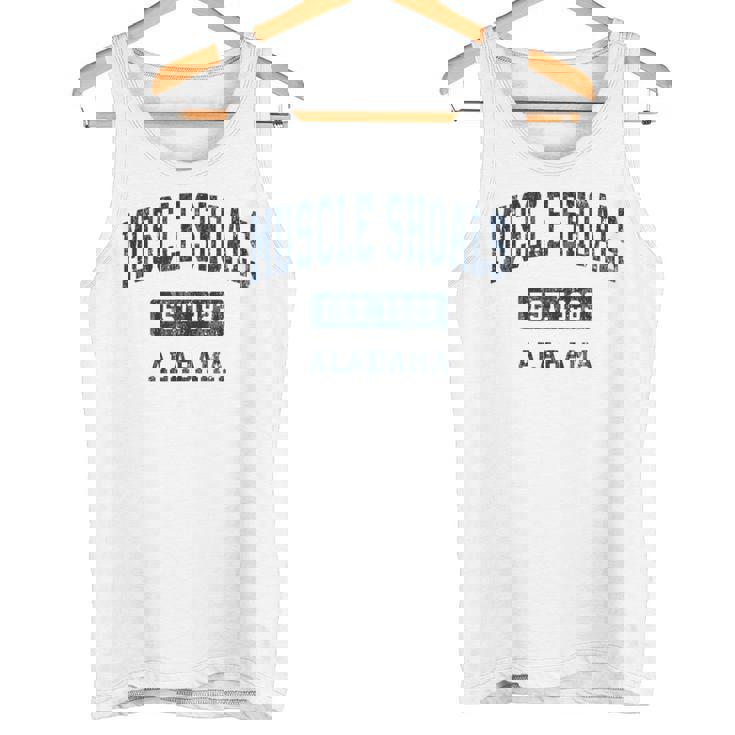 アラバマ州マッスルショールズアラバマ州ヴィンテージスポーツエスタブリッシュドネイビーデス タンクトップ